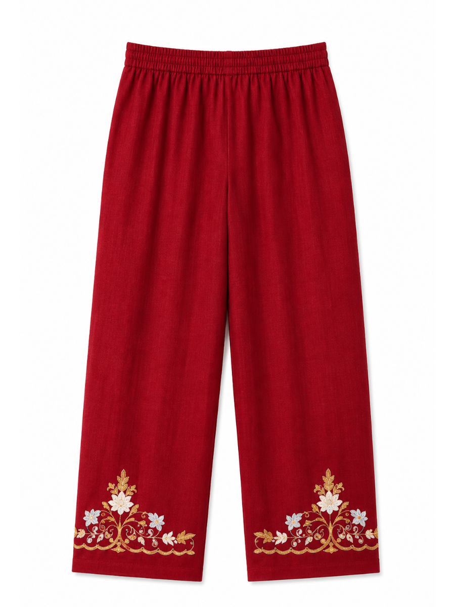 Kashmir Aari cotton Co-Ord Set | Plum